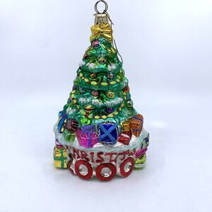 Christopher Radko Tree Trimmed Glass Ornament Christmas 2000 Vintage 00-381-0